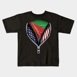 Eritrean Flag  Eritrea Flag Australian Flag Ripped Open - Gift for Eritrean From Eritrea Kids T-Shirt